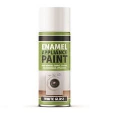 Image of New 400ml White Gloss Enamel Appliance Spray Heat Resistant Quick Drying Paint