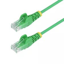 Image of StarTech 3m Green Slim CAT6 Ethernet Cable Snagless 100W PoE UTP LSZH 28AWG P...