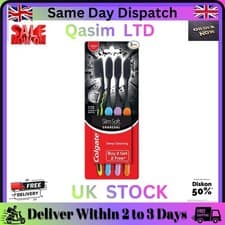 Image of Colgate Slim Soft Charcoal Toothbrush - Pack of 3 - UK Fast & Genuine