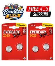 Image of Eveready CR2025 3V Lithium Coin Cell Battery 2025 DL BR2025 Longest Expiry