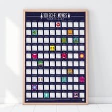 Image of 100 Sci-Fi Movies Bucket List - Scratch Off Poster