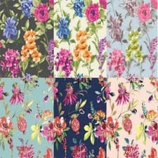 Image of Holden Decor Floral 10m Wallpaper Black Navy Teal Pink Available