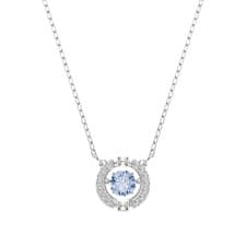 Image of Swarovski Silver Necklace Sparkling Dance Blue Ladies Jewellery - NEW GENUINE