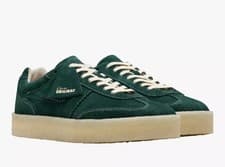 Image of Clarks Originals Tor 80 Men’s Pine Green Suede Leather Trainers Uk Sz 11 EU 46