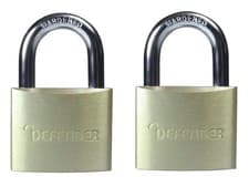 Image of DEFENDER - Aluminium Padlock Keyed Alike Twin Pack 40mm