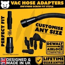 Image of Vacuum/Dust Extraction Hose Adapter to DeWalt AirLock DWV9000 SCREW | ALL SIZES