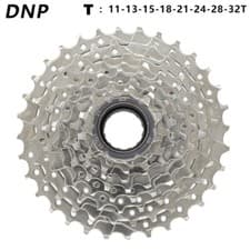 Image of DNP 8 Speed Nickel Silver Freewheel Screw-On 11-32T Compatible Shimano MTB Bike