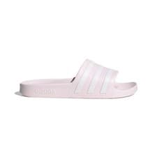 Image of Adidas Adilette Aqua Slides Almost Pink White Quick Dry Cloudfoam Sandals