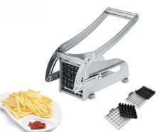 Image of 2 Blades Stainless Steel French Fry Cutter Potato Vegetable Slicer Chopper Dicer