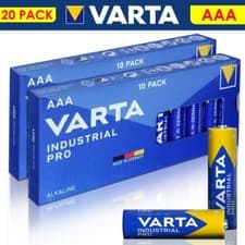 Image of 20 X Varta AAA Battery Alkaline Industrial Batteries 1.5 V LR03 Longest Expiry
