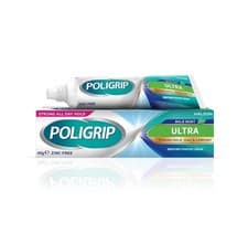 Image of 3x Poligrip Ultra Denture Fixative Cream 40g Polygrip zinc free - Mint Flavour