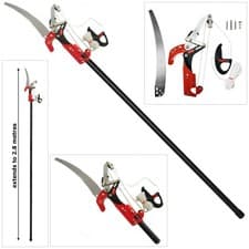 Image of Heavy Duty 2.8m Telescopic Extendable Ratchet Tree Branch Pruner Lopper With Saw