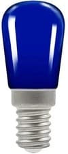 Image of 2 X LED BLUE COLOURED CROMPTON 1.3W SES E14 240Volt PYGMY Lamp Bulb SIGN 9073