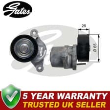 Image of Gates Lower Drive Belt Tensioner Pulley Fits Citroen Peugeot DS - T39189