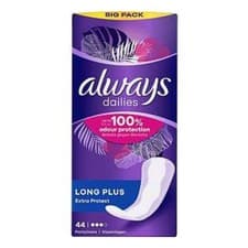 Image of Always Dailies Long Plus Extra Protect Pantyliners - 44 Pantyliners