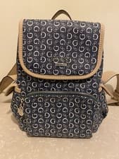Image of Original Guess Women Los Angeles backpack - Grey + Cream - genuine