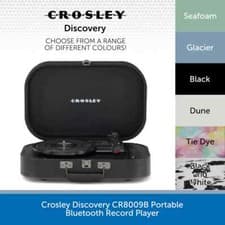 Image of Crosley Discovery Record Player Bluetooth Turntable With Built-In Speakers