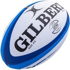 Image of Gilbert Rugby Ball - Atom Match Ball Blue Sz 4.5 - Ex Display Free p&p