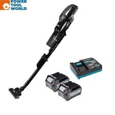 Image of Makita CL003GD202 40v Max XGT Cordless Brushless Vacuum Cleaner Black Inc 2x ...