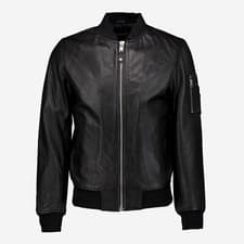 Image of SCHOTT NYC MEN'S LEATHER BOMBER JACKET LC BOMB (LARGE) BLACK BNWT *RRP £335.00 *