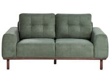 Image of 2 Seater Fabric Sofa Green LAURILA