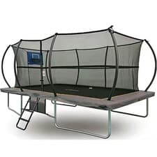 Image of Big Air Super Bounce 7x10ft Rectangular Trampoline with Safety Enclosure Grey -