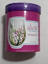 Image of Lolita Love My Wine Glass 2016 Dragonfly With Box Stemless 20 Oz