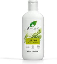Image of Dr Organic Tea Tree Body Wash, Shower Gel, Natural, Vegan, Cruelty-Free, Paraben