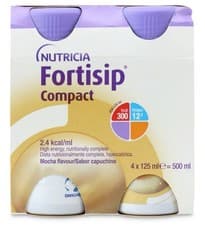 Image of Fortisip Compact Protein Mocha Flavour 125ml 4 Pack Unopened