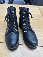 Image of Carvela Women’s Black Leather Ankle Boots, New Without Box