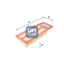 Image of Air filter Filter Insert 30.477.00 UFI for FIAT CITROËN PEUGEOT ALFA ROMEO OPEL