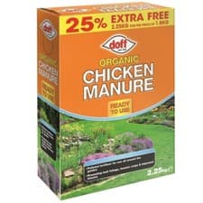 Image of Doff Organic Pelleted Chicken Manure Garden Plant Fertiliser Lawn Feed 2.25kg