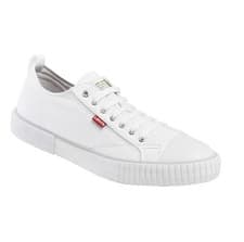 Image of NEW Levis Men's Anikin-C-CVS Sneakers Canvas Low-Top Shoes All White Mens Size 8