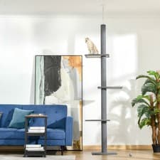 Image of 260cm Floor To Ceiling Cat Tree Activity Center w/ Perches Kitten Indoor