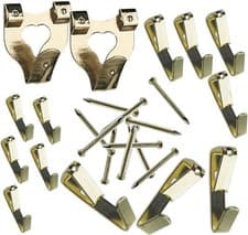 Image of PEBBLE HUG Top Quality Picture Hanging Kit Hooks, Frame Hooks Hardware with Nail