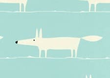 Image of HARLEQUIN SCION CURTAIN FABRIC DESIGN "Mr Fox" 3 METRES SKY 100% COTTON