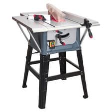 Image of Sealey Table Saw With Metal Stand 254mm 230V 1500W Aluminium with 40 Tooth Blade