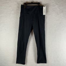 Image of Calvin Klein Performance Crop Tights Women's Small Black Super High Waist 7559