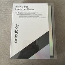 Image of Cricut joy Insert Cards Black With Silver Holographic Insert
