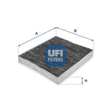 Image of UFI 54.114.00 Filter, interior air for AUDI,LAMBORGHINI,MERCEDES-BENZ,SEAT