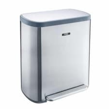 Image of Dual Recycling Pedal Bin 60L 2 Comartment Kitchen Rubbish Dustbin in 3 Colours
