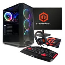 Image of CyberPowerPC Eurus AMD Ryzen 5 5600G 8GB RAM 500GB M.2 NVMe SSD + 23.8 I LD22237