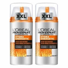 Image of 2 x L'Oreal Men Expert Hydra Energetic, Anti-Fatigue Moisturiser 100ml New