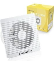 Image of FanGoFast Bathroom Extractor Fan with Timer 4inch/100mm Bathroom Fans Quiet 12 W