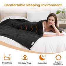 Image of Weighted Blanket Adult Heavy Weight Blanket for Improved Sleep Relaxes Body 8kg