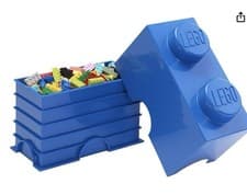 Image of LEGO Room Copenhagen 4002 Blue Storage Brick 2 Knobs Stackable Toy