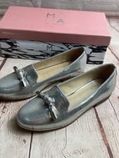Image of Women’s Moda In Pelle Eadlist Silver Flat Slip On Shoes Size 36 UK 3 New In Box