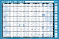 Image of 2023-2024 A1 Laminated Academic Wall Planner Duo - Effortless Daily Planning