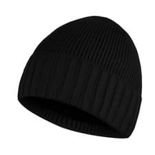 Image of Mens Winter Hat Warm Strechable Soft Velvet Lined Beanie Cozy Knitted Woolly Cap