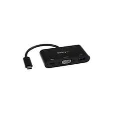 Image of StarTech USB-C to VGA Multifunction Adapter with Power Delivery and USB-A Port